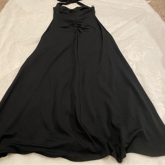 Black Halter Formal Gown with Diamond Rhinestones Y2K, Vintage - Picture 12 of 16